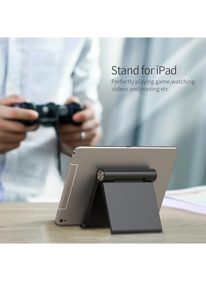 Multi-angle mobile phone holder, universal adjustable plastic tablet holder, portable and foldable desktop design, compatible with all smartphones and tablets 10 x 8 cm (Fuchsia) - Image 4